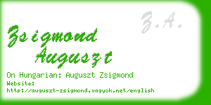 zsigmond auguszt business card